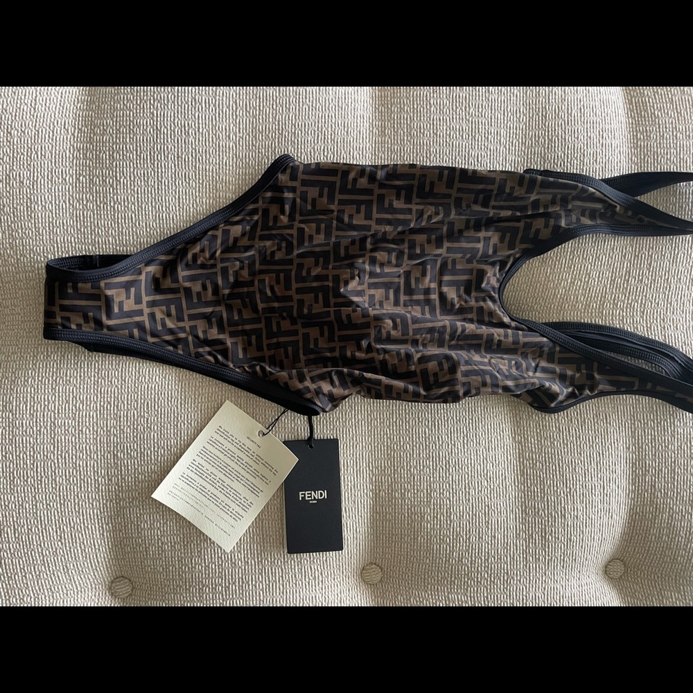 Fendi Logo One-Piece Swimsuit